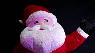 8ft Inflatable Santa Holiday Display With Flashing LED Lights
