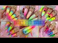 Best Beautiful Nails Tutorial 💣🔥/ Rainbow Nails / Easy Ombre #nailart