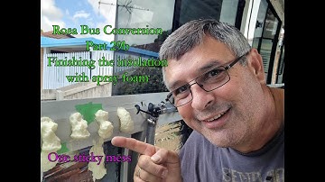 Mitsubishi Rosa Bus Conversion Part 29b Finishing the insulation with spray foam