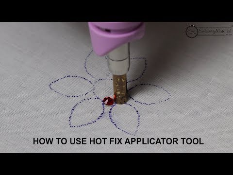 How to use Hot Fix Applicator Tool for applying Crystals, Rhinestones and  Studs 