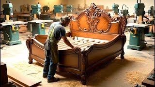 Celebrity Impressive Bed Making Process | From Raw Wood to Masterpiece | Young Carpenter with Superior Skills Wealth