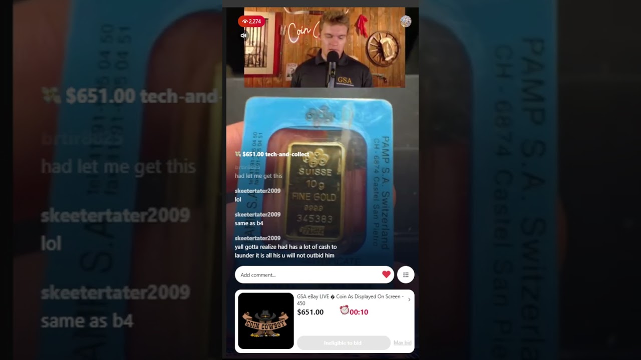 "Crazy Bidding War Over Fine Gold!" 