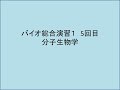 バイオ総合演習④（分子生物学）2020