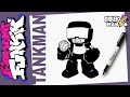 COMO DIBUJAR A TANKMAN DE FRIDAY NIGHT FUNKIN | PASO A PASO | how to draw tankman from fnf | easy