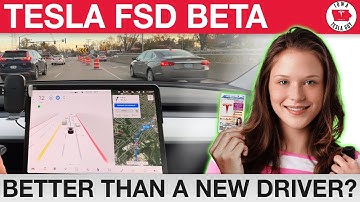 Tesla FSD Beta Drive - Better Than a *New* Human Driver?