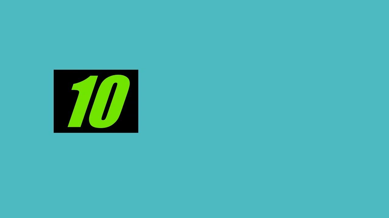 Countdown Numbers from 10 to 0 with Sound effects and Time up