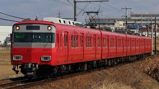 [特急色の教習車板登場!] 名鉄6500系鉄仮面 6517F 知立乗務区 教習車 三河山線 三河八橋〜三河知立間にて