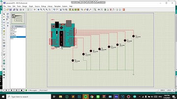 เขียนโปรแกรมไฟวิ่ง 8 ดวง ด้วยโปรแกรม Arduino และโปรแกรม Proteus