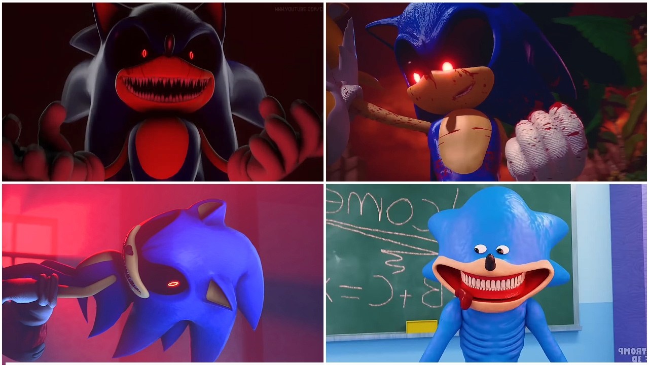 Sonic vs Sonic.exe 😱 | Coffin Dance Animation (AI 3D)