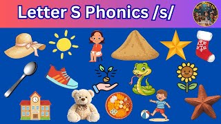 learn letter s phonics fun abc learning nursery kindergarten