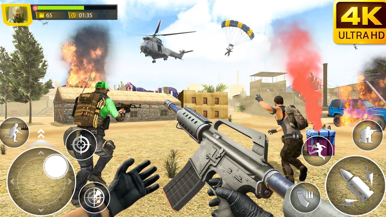 FPS Commando Shooting Game 🔥 Winter Hold Mission |Level- 1 to 5 Intense Gameplay