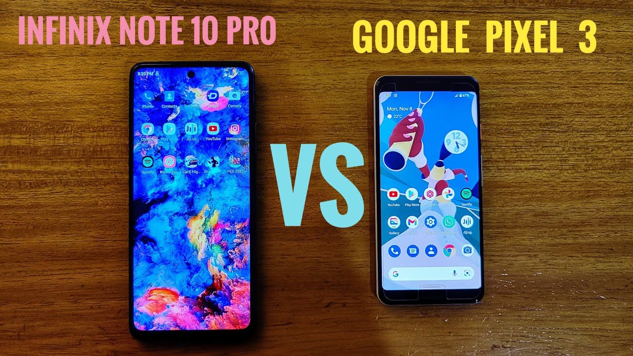 Infinix note 10 pro vs Google pixel 3 | speed test and full comparison.