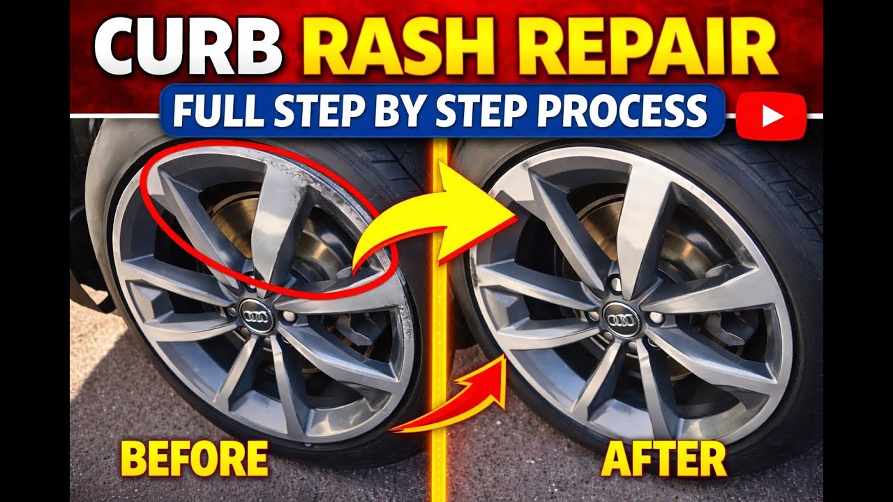 Wheel As Rashes Curb Rash Repair - Full Step by Step Process to Restore This Audi Wheel ...