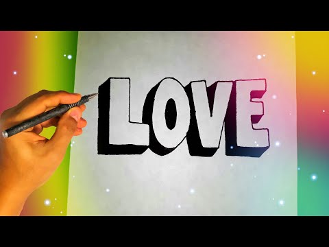 Как нарисовать 3D надпись LOVE?