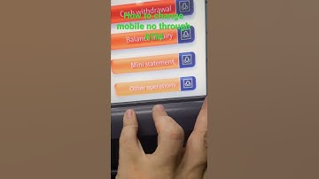 How to change mobile no through ATM