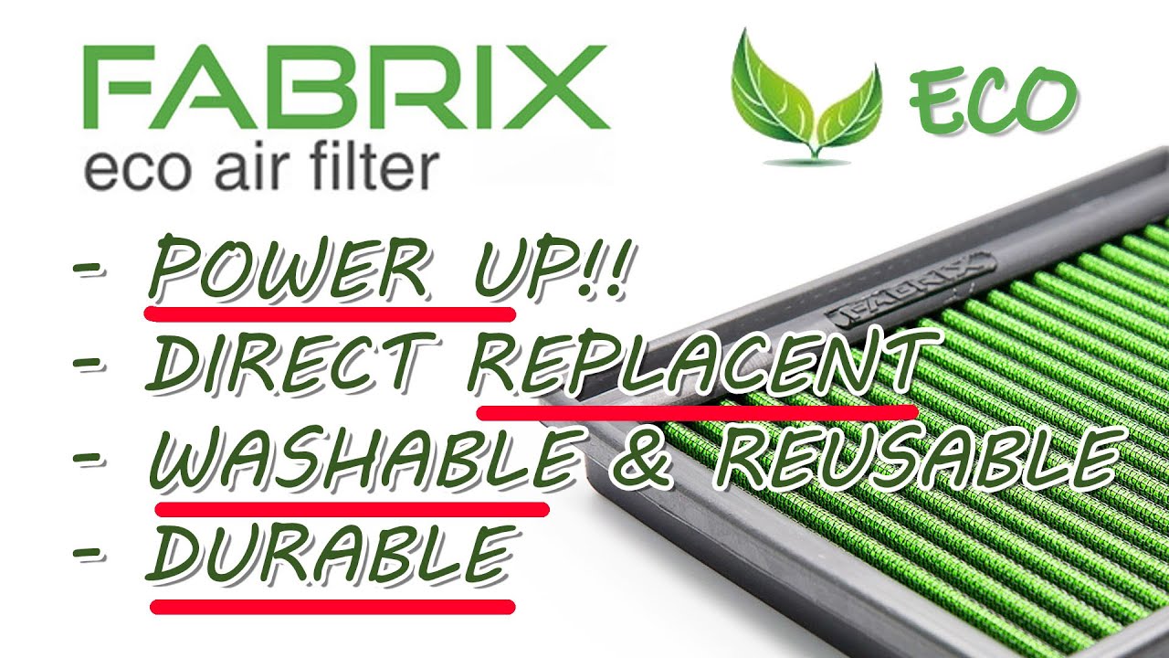 Fabrix Eco Air Filter | Power up, Direct Replacement, Reusable, Durable