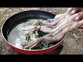 Fried Stuffed Squid | Cooking Egg & Pork in Squid Recipe