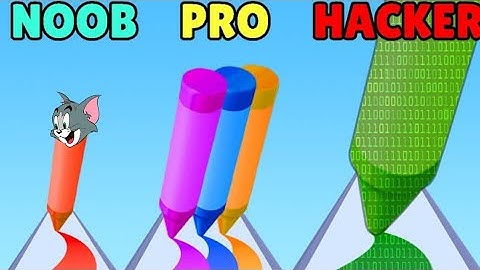 crayon rush 3d vs perfect slices noob vs Pro vs hacker all max level iOS gameplay #trailer gameplay