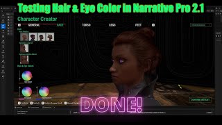 Narrative Pro 2.1 Hair & Eye Color Testing UE5.6.1