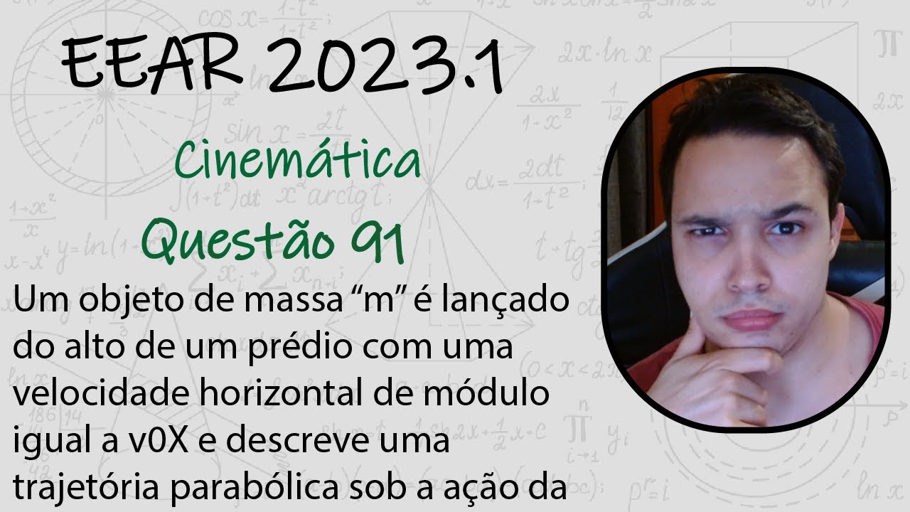 EEAR 2023 - Um objeto de massa “m” é lançado do alto de um prédio com uma velocidade horizontal