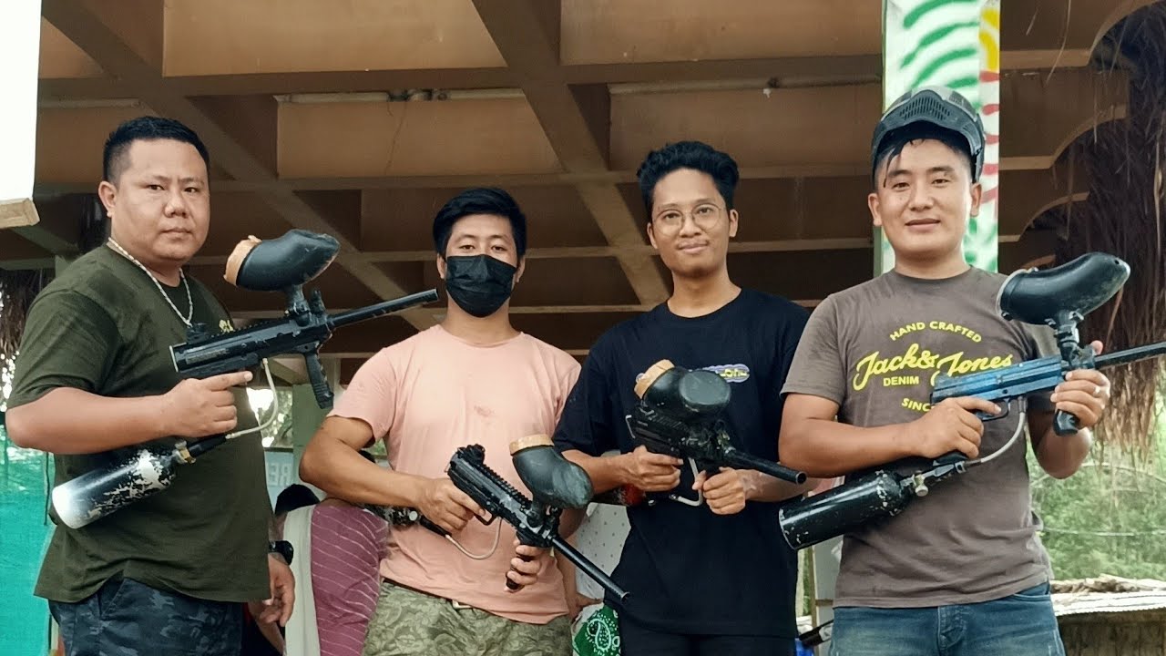 crazy paintball gun fight. YouTube