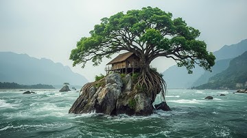 90 Days Challenge: Building a Shelter and Surviving Alone on a Deserted Island Using Primitive Tools