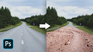 Photoshop Tutorial | Dirt Road Effect in Photoshop