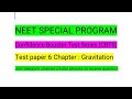 Gravitation analysis// Confidence Booster Test Series (CBTS) Test paper 6