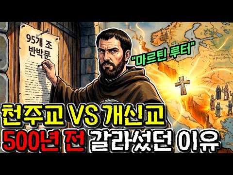 The reason Catholicism and Protestantism split, and why are cathedrals and churches different?