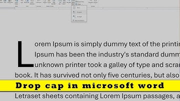 How to Use Drop Cap in Microsoft Word | Easy Tech Steps