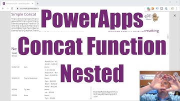 Create nested data tables with the PowerApps Concat Function