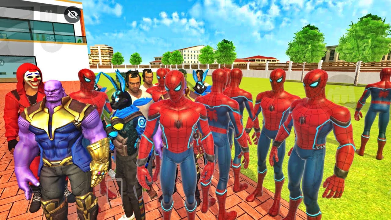 Spiderman Mc Queen 👑 Ironman Hulk GTA5 Train super hero Super bike Indian Their Auto Simulator