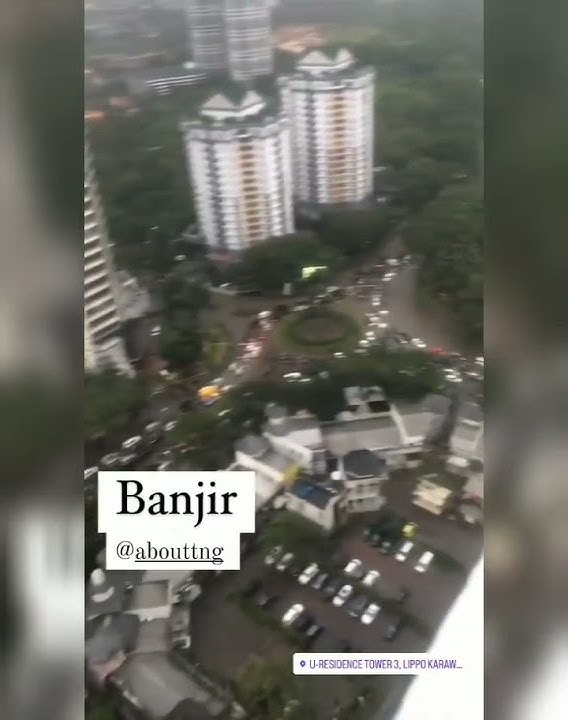 Banjir kembali yg mengepung lokasi mall Karawaci Tangerang & sekitarnya,akibatnya akses jalan lumpuh