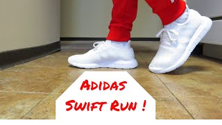 adidas originals swift run trainers in triple white