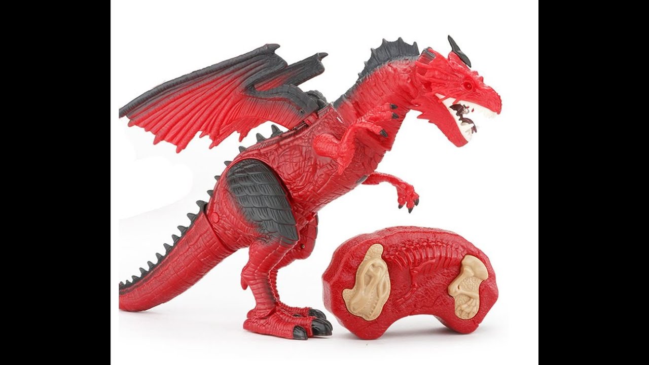 THE NEW WORLD OF DINOSAURS REMOTE CONTROLLED SPRAY DINOSAUR FIRE