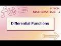 Differential Functions | Engineering Mathematics 1