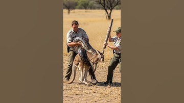 Heroic Moment! Rangers Save Kangaroo From Python Attack #animals #snakeattack #shorts #rescue