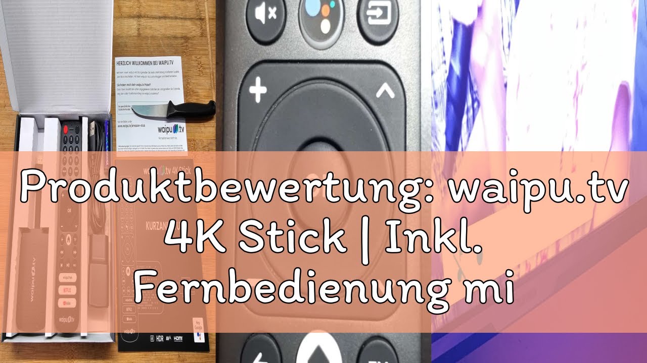 Produktbewertung: waipu.tv 4K Stick | Inkl. Fernbedienung mit Schnellwahltasten (mit TV-Steuerungsta
