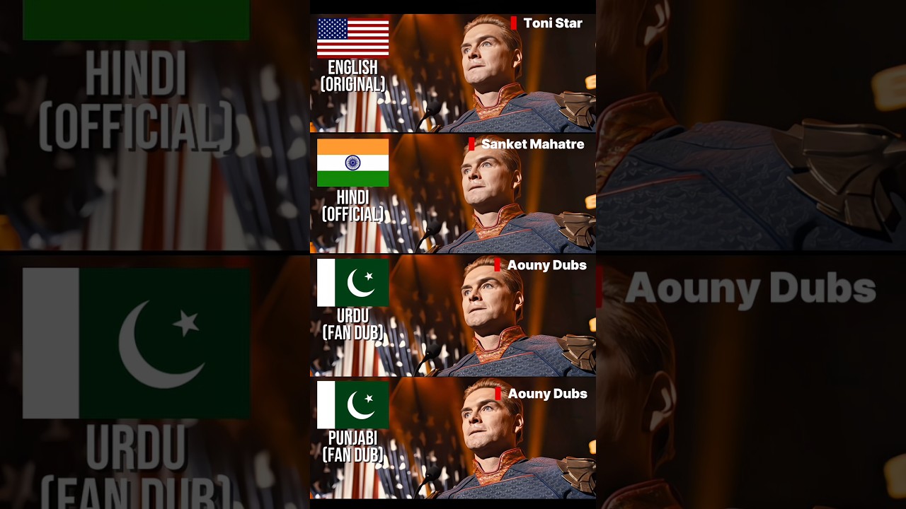 Homelander in 4 different languages || Wait for Punjabi😂