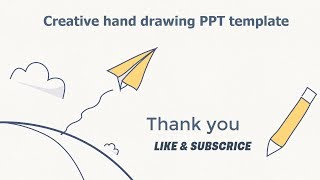 Simple And Creative Cute Hand Painted Template Powerpoint Free Download