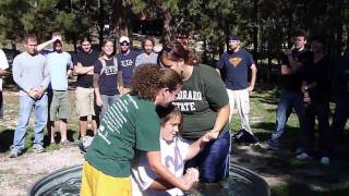 Kim gets baptized