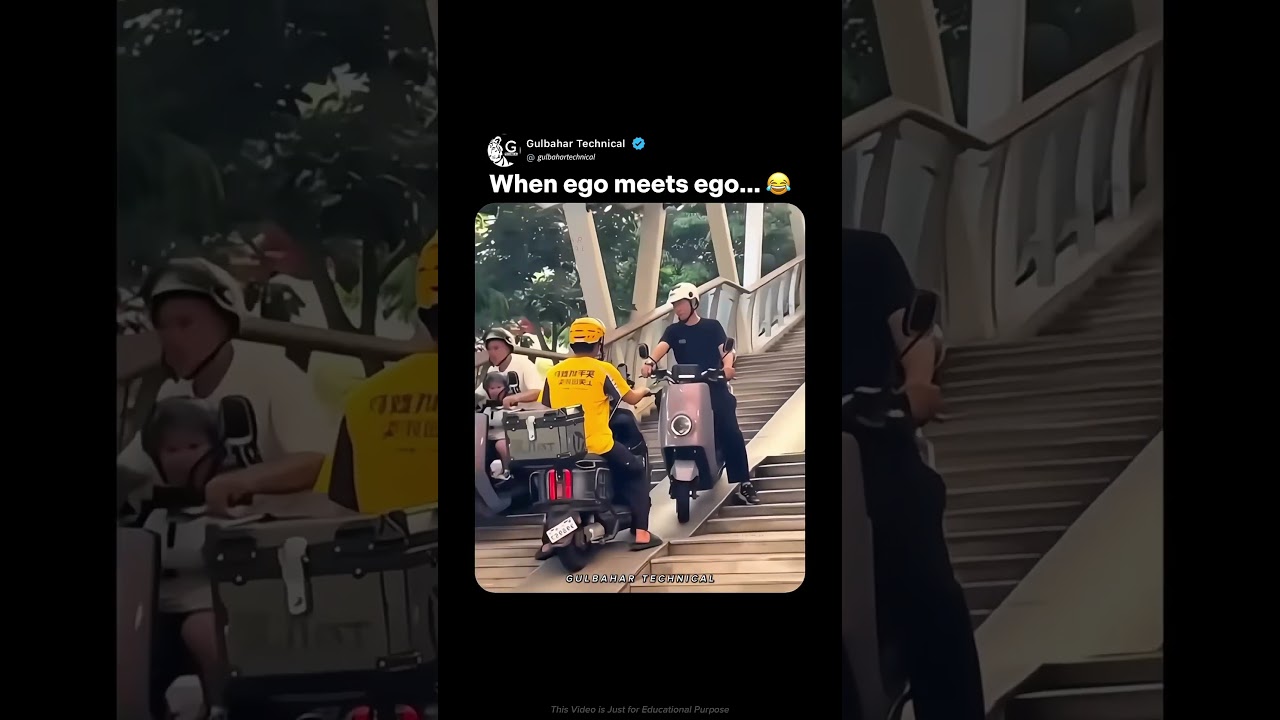 Ego Clash on Scooty Road | Both Refuse to Move, Tense Standoff You Can’t Miss 😱🏍