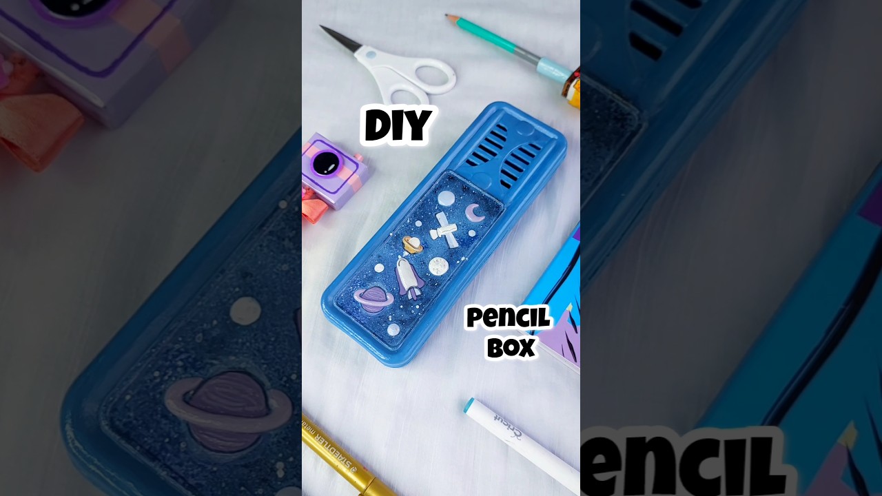 Space Wala Pencil Box #diy #craft #space #painting