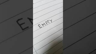 Empty means empty/ Explore with Lachuz Subscribe #writing #game