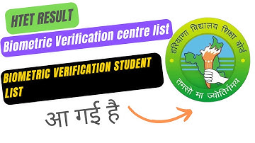 htet result 2021 || biometric list