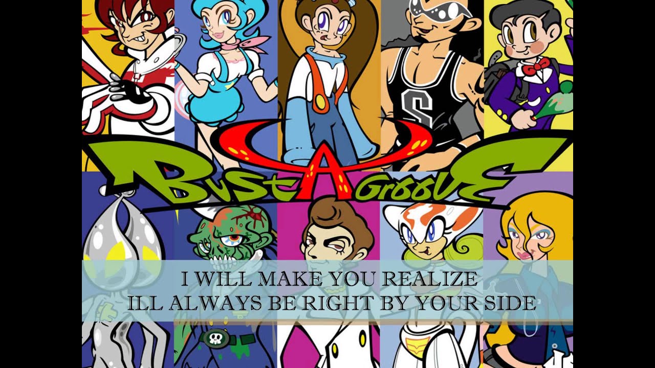 Kitty N bust a groove Blue knife lyrics on screen YouTube