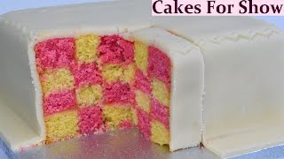 Making a Checkerboard Battenberg Cake