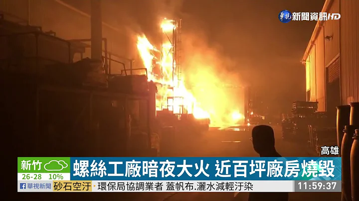 高雄螺丝工厂大火 近百坪厂房烧毁 | 华视新闻 20190922 - 天天要闻