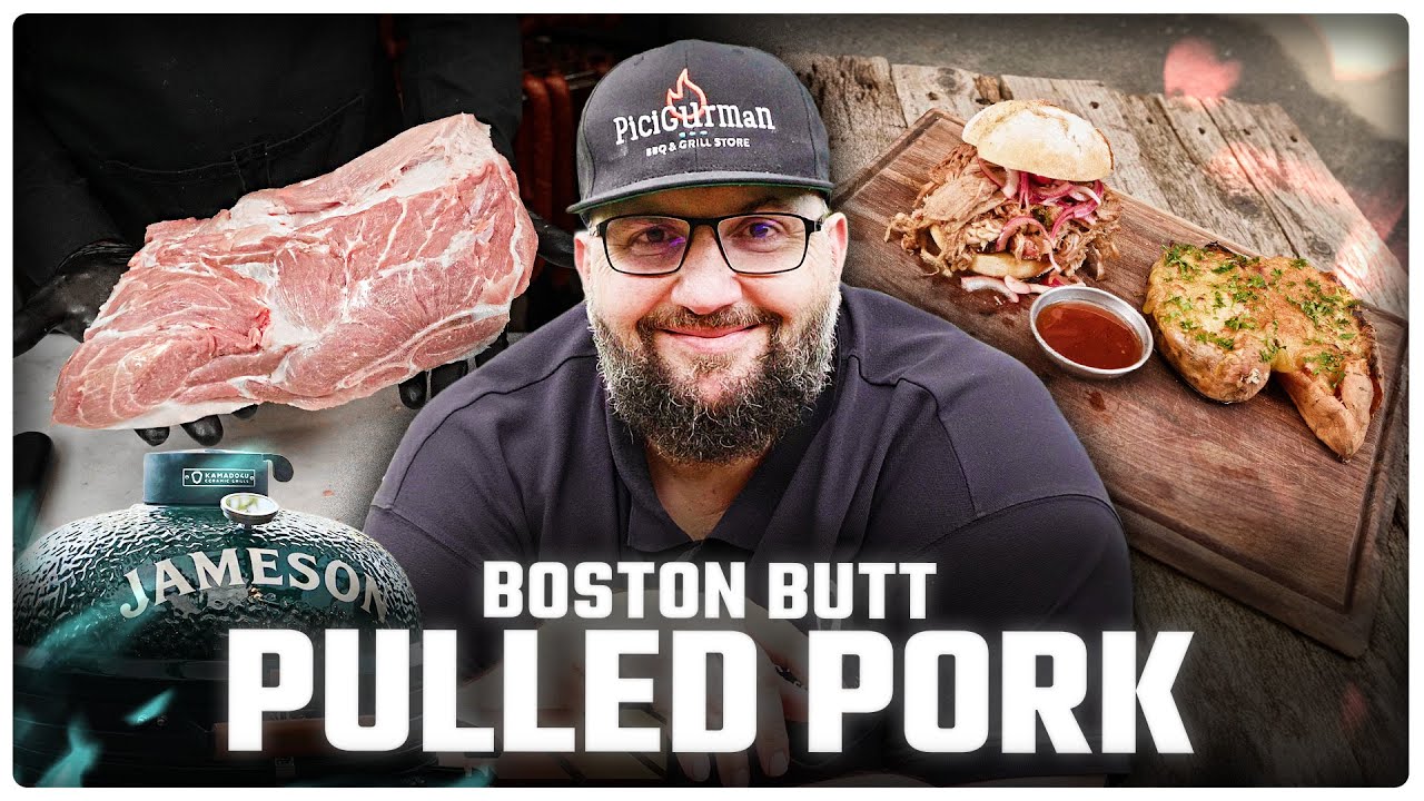 Az EREDETI PULLED PORK Tarja Helyett BOSTON BUTT-ból 🍑🥪Frankó Fűszeres Tépett Húsos Szendó Kamadóban