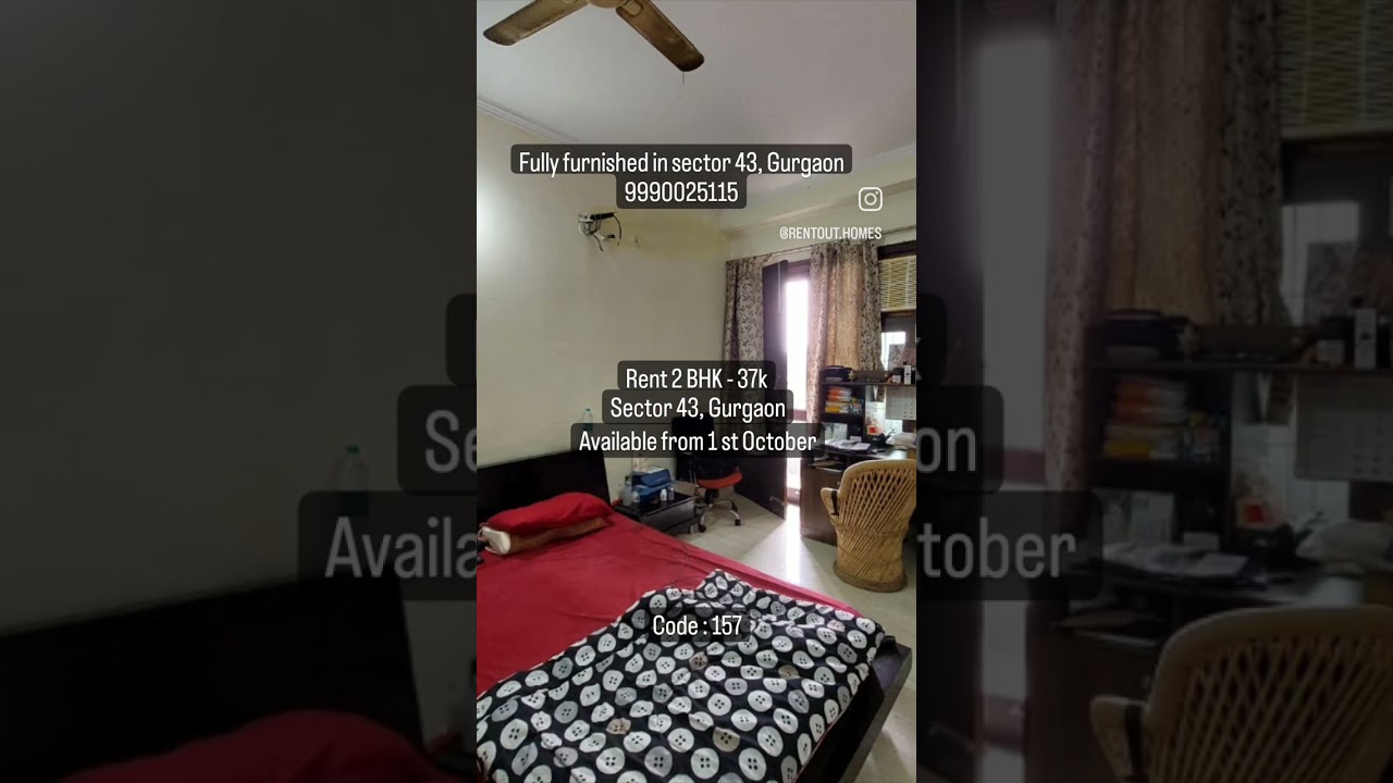 Rent 2bhk in sector 43, Gurgaon for friends